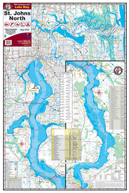 Not specified Waterproof Lake Map - Fishing Supercenter
