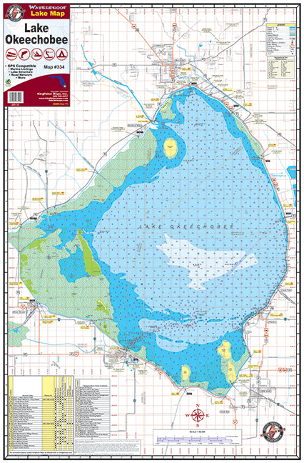 Not specified Waterproof Lake Map - Fishing Supercenter