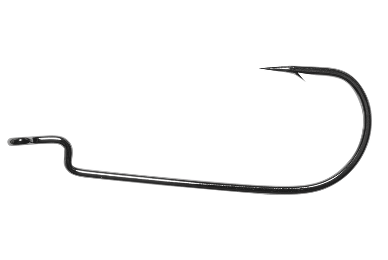 Owner All Purpose Worm Hook Black Chrome - Fishing Supercenter