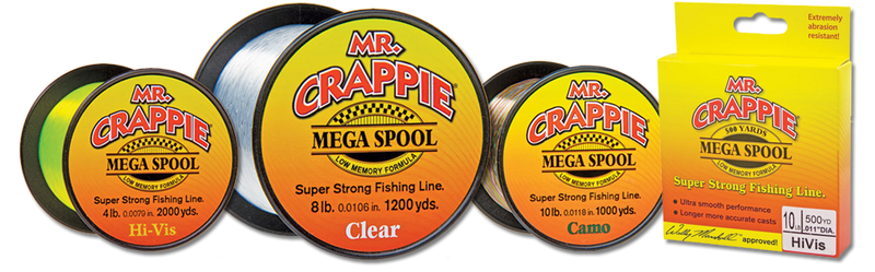 Lew's Mr Crappie MC8FSHV Monfilament Line Mega Spool, 8Lb 500Yd Hi-Viz