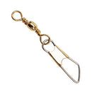 Eagle Claw Brass Barrel Swivel w/ Safety Snap - Fishing Supercenter
